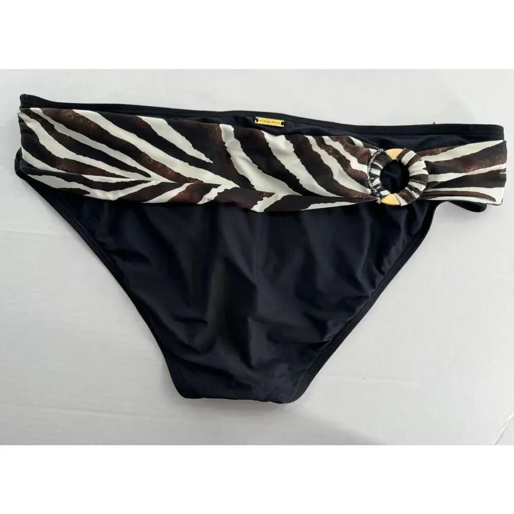 Antonio Melani Swim Bikini Size L Animal Print Halter Rhinestone Sexy Vacation​​ - Picture 4 of 15